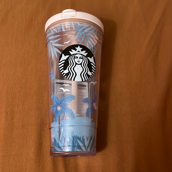 STARBUCKS Tropical palm tree tumbler 20 fl oz